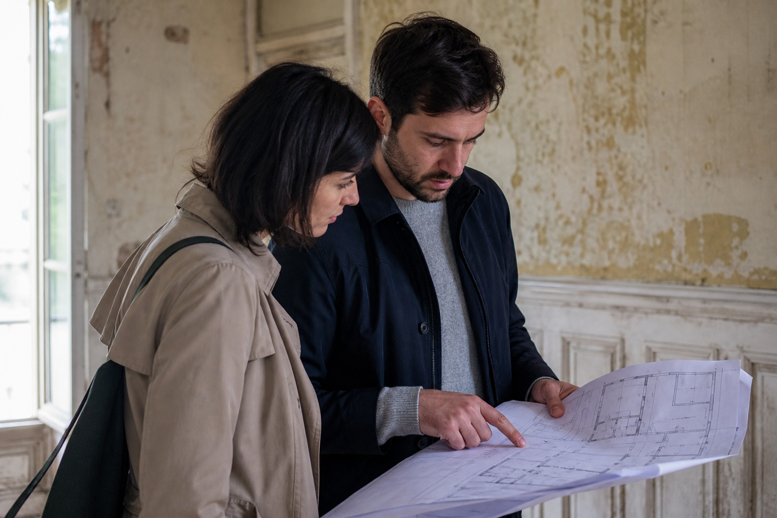 Scène professionnelle illustrant achat bloc revente decoupe