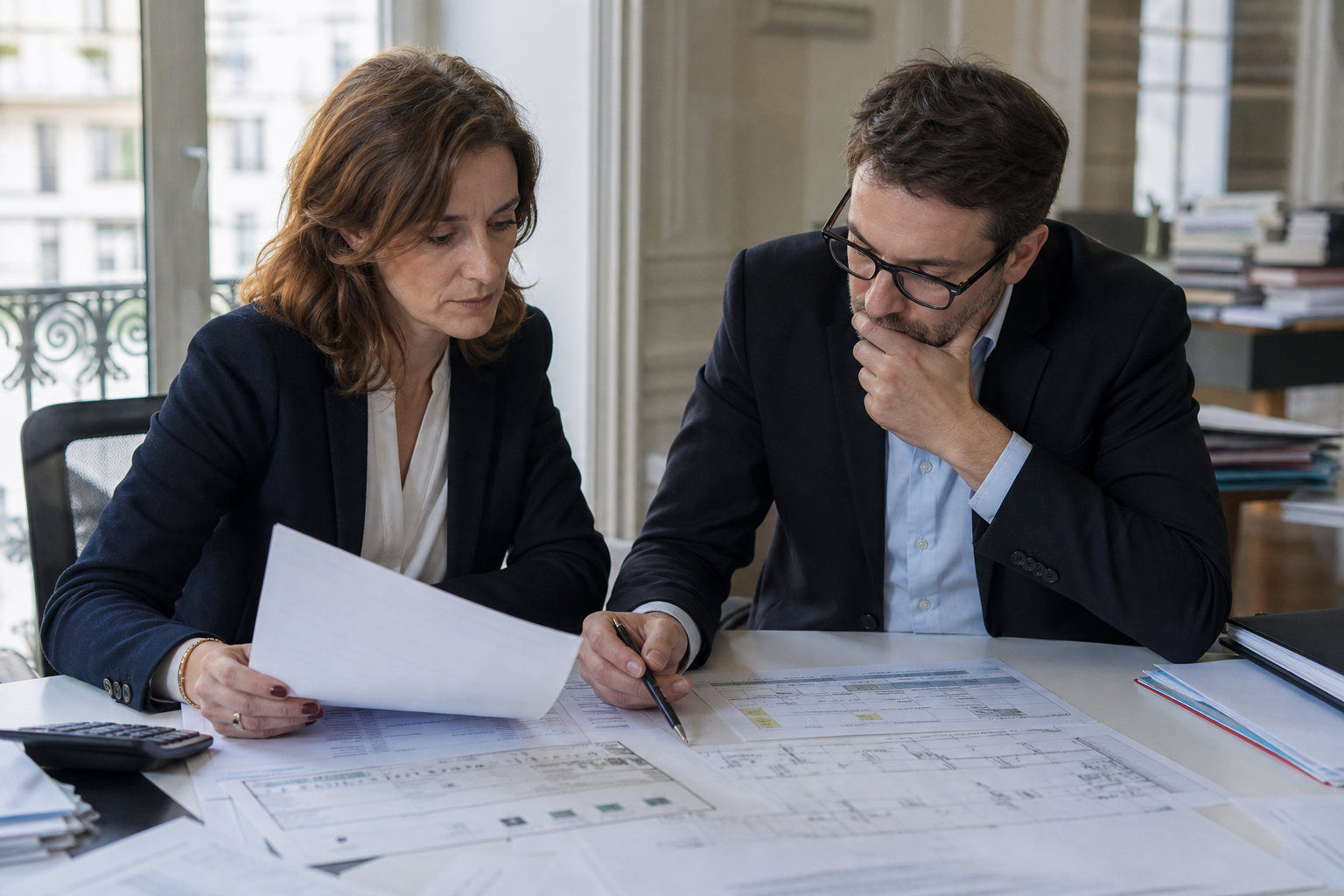 Scène professionnelle illustrant dividendes marchand de biens