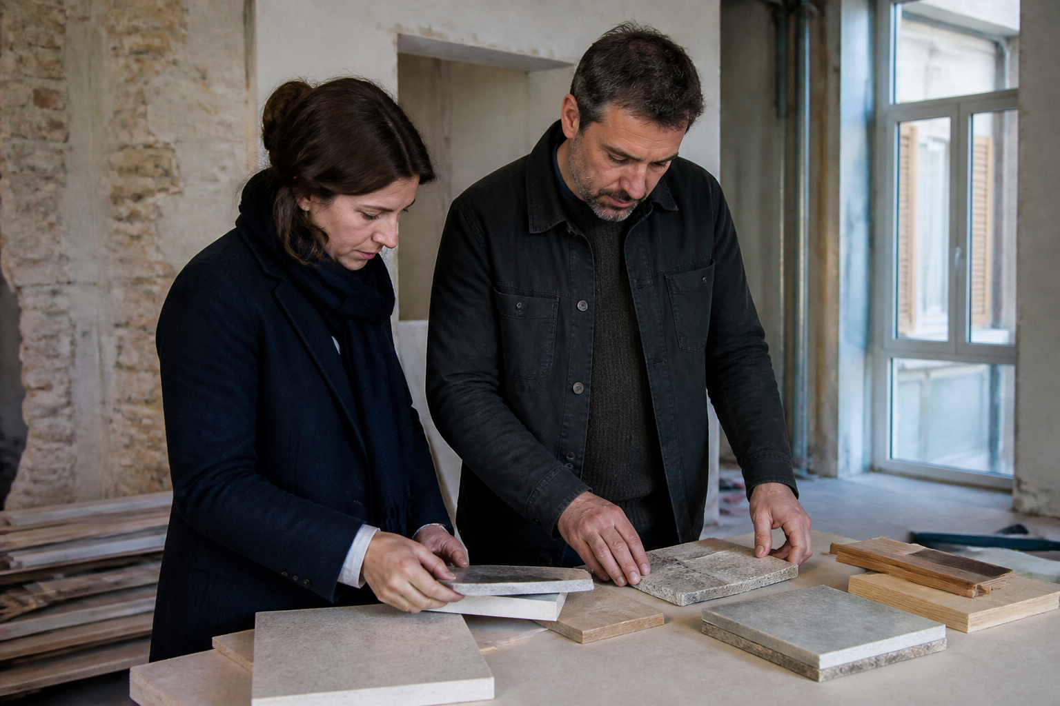 Scène professionnelle illustrant immeuble a renover