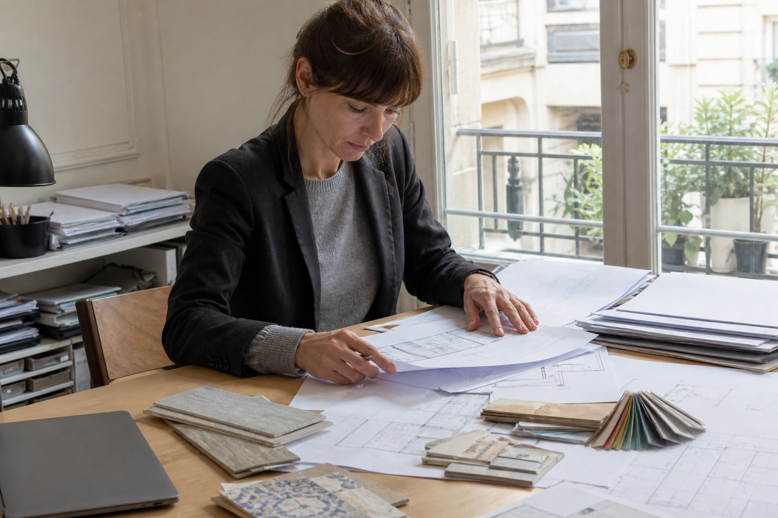 Scène professionnelle illustrant nombre operation marchand de biens