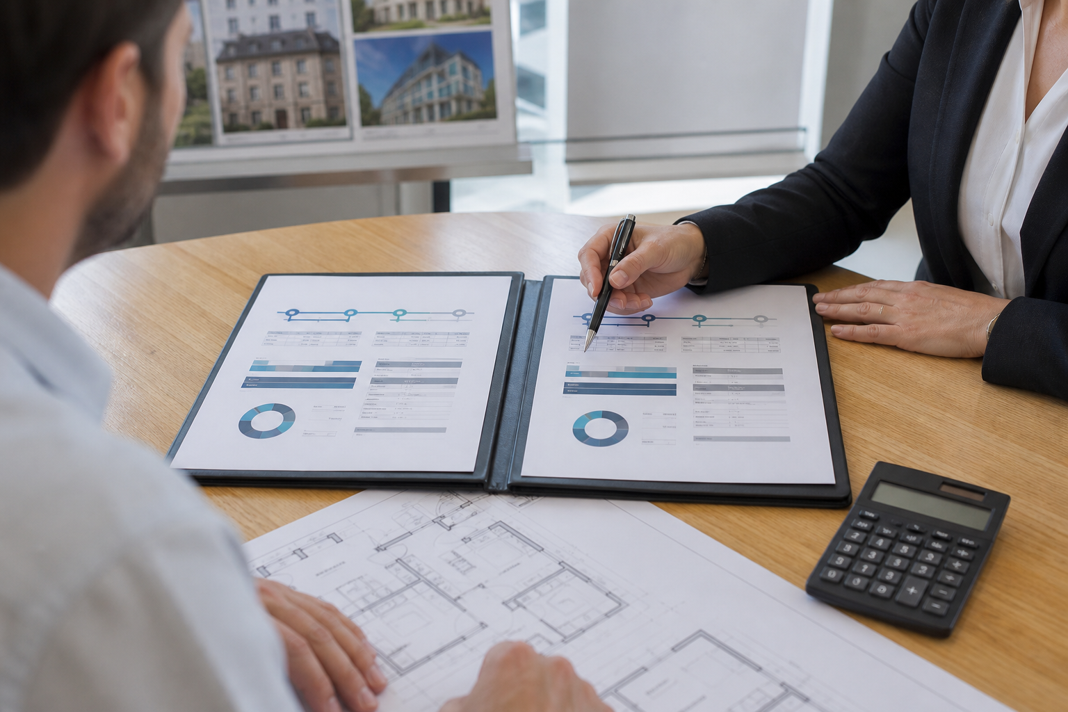 Deux offres de prêt immobilier annotées côte à côte sur une table