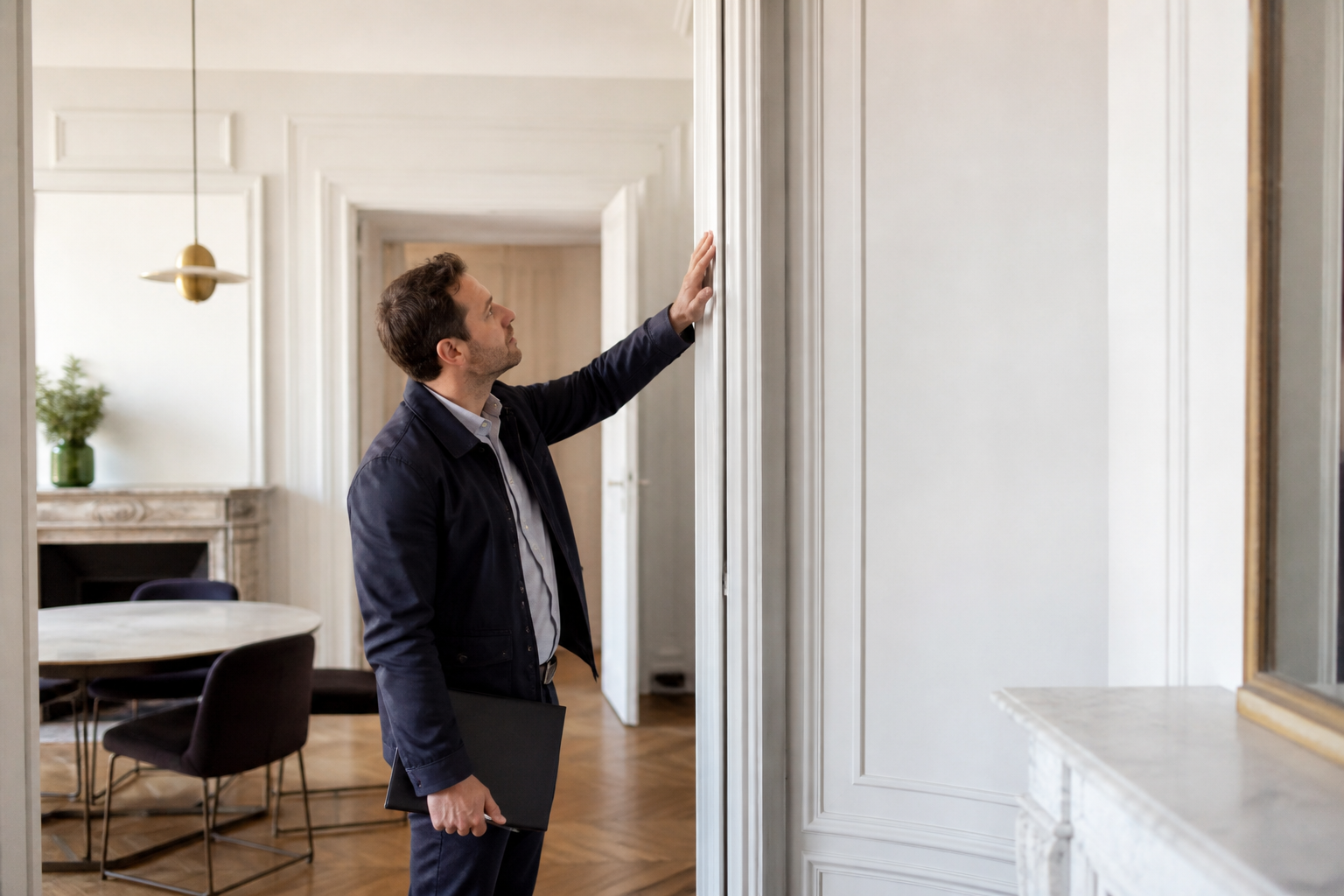 Scène professionnelle illustrant promesse de vente condition suspensive