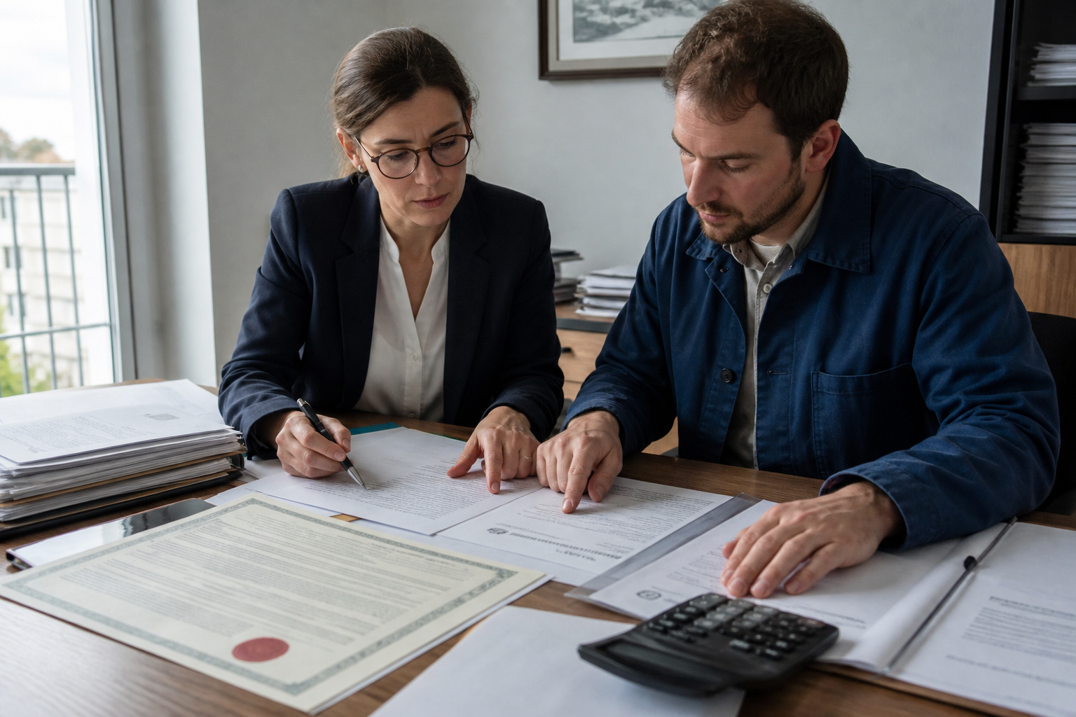 Scène professionnelle illustrant tva achat sans tva marge