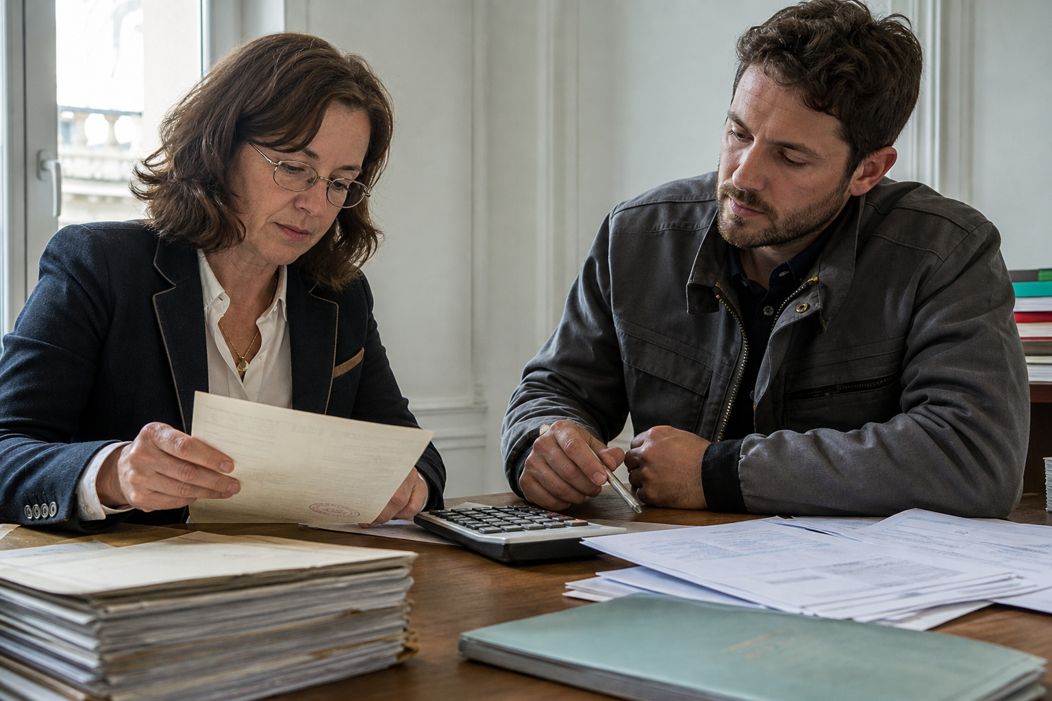 Scène professionnelle illustrant tva immobiliere marchand de biens