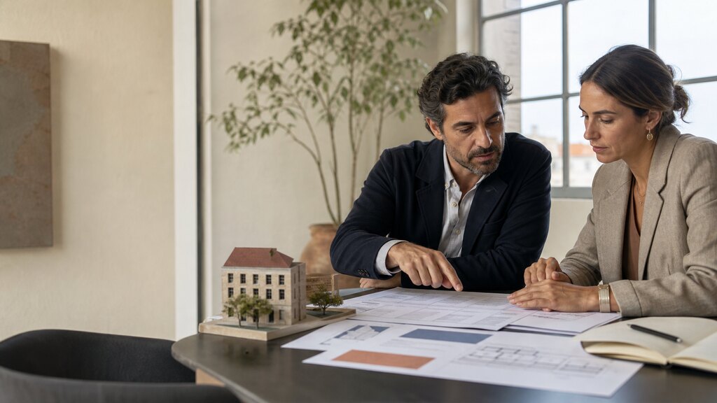 Illustration éditoriale : Co-investissement particulier immobilier : cadre, partage des gains et pièges
