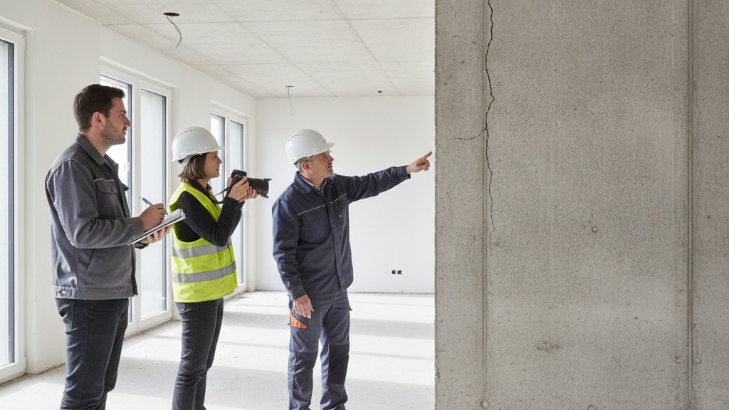 Visite technique d'un appartement vide avant chiffrage des travaux.